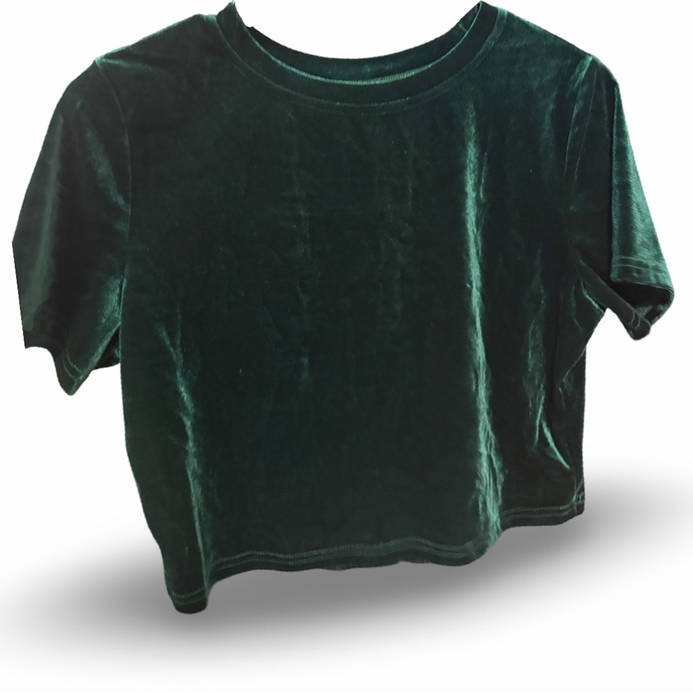H&M velvet crop top
